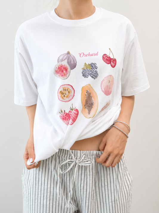 フルーツ グラフィック 半袖Tシャツ