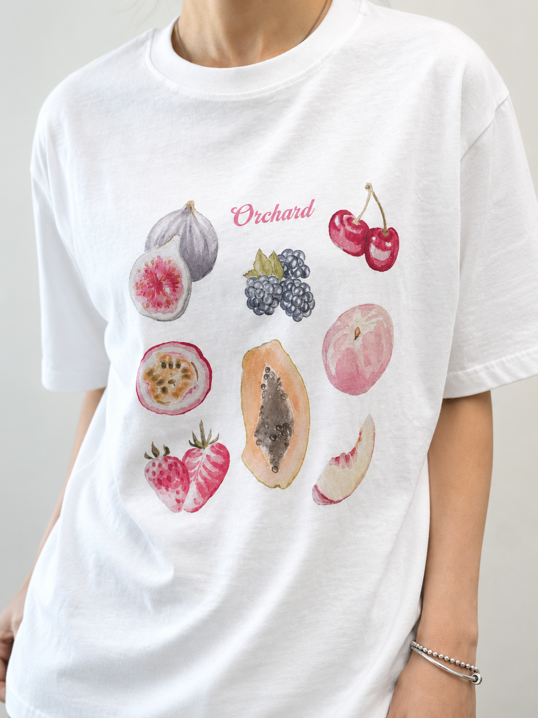 フルーツ グラフィック 半袖Tシャツ